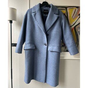 Madewell Haydon Coat in Insuluxe Fabric Wool-Cashmere Heather Harbor XS
